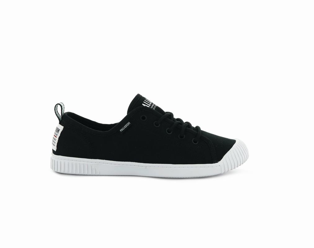 Palladium Easy Lace Platno Ženske Niske Tenisice Crne ||HA8732061||